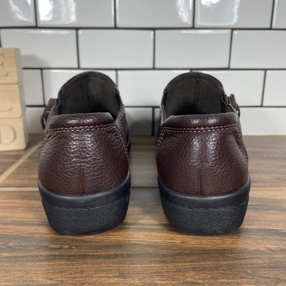 Clarks Cheyn Madi Womens Sz 7.5 Shoes Dark Brown Leather Slip On Comfort Loafers - Picture 4 of 12